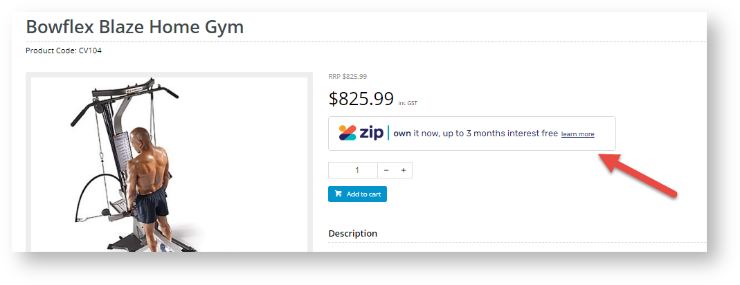 Zip - example in Product Detail page