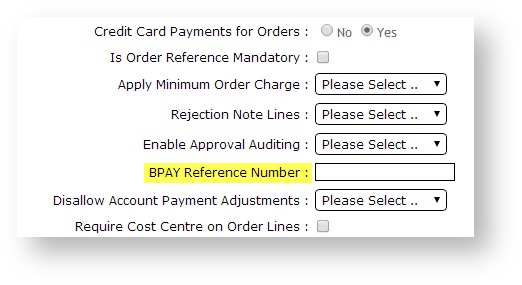 Customer Maintenance - BPAY Reference Number