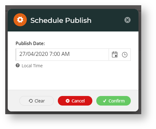 Schedule window for Draft publish