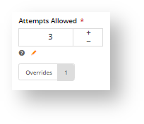 Override feature in use
