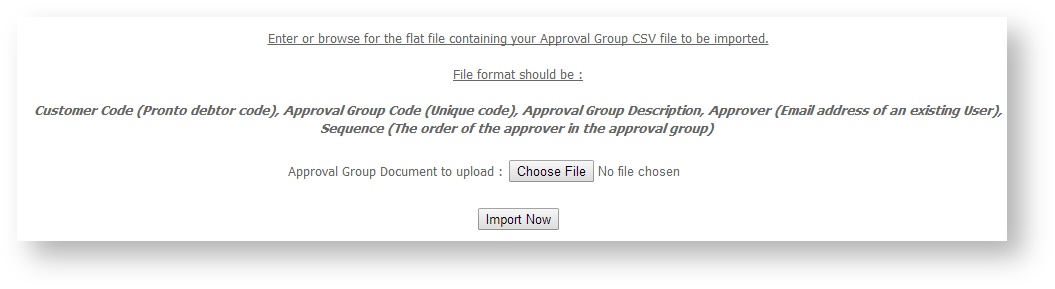 Approval Group Import